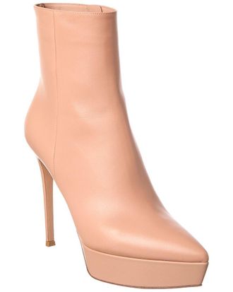 Gianvito Rossi Dasha 85 Leather Platform Bootie