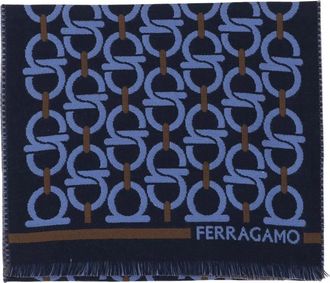 Ferragamo Wol Sjaal met Haken - Heren - Wintersjaals - Veelkleurig - ONE Size - Wol - Accessoires