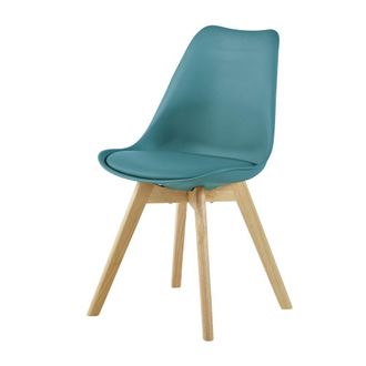Maisons du monde Silla de estilo escandinavo azul pato y haya