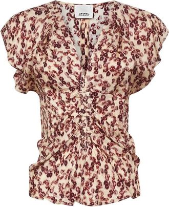 Isabel Marant Dames, Blouses & Shirts, Bruin, Maat: XS Zijde