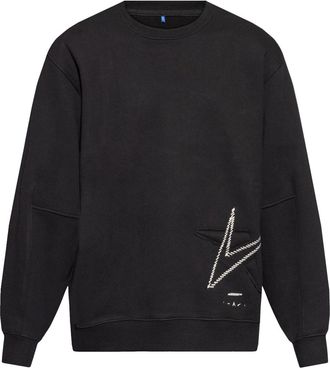 Ader Error logo embroidered crew neck sweater - unisex - Cotton - S - Black