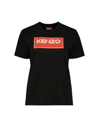 Kenzo Womens Kenzo Paris Block Logo Black T-Shirt - Size: 10/8