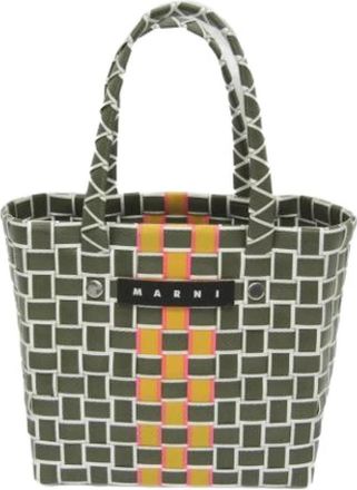 Marni Pre-owned Micro Basket Bag Mw 55F - Dames - Vintage Shopper - Groen - ONE Size - Leer - Vintage