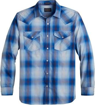 Pendleton Mens Frontier Shirt In Bright Blue