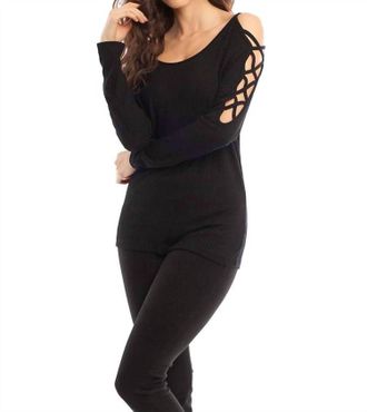 French Kyss Eva Tie-Up Sleeves In Black