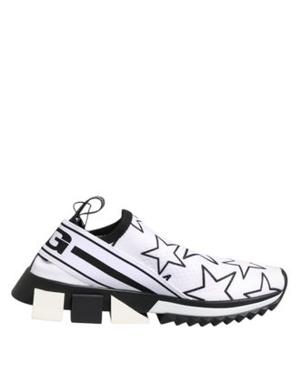 Dolce & Gabbana White Stars Sorrento Low Top Sneakers Womens Shoes (Pre-Owned)