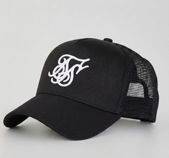 Siksilk Gorra Trucker de Espuma Core para Hombre en Negro y Blanco OS
