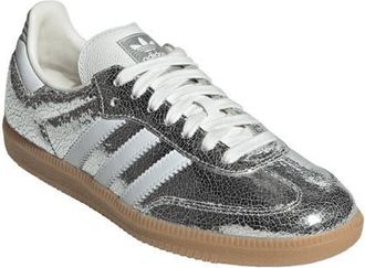 adidas Gender Inclusive Samba OG Sneaker in Silver Metallic/White/White at Nordstrom, Size 7.5 Womens