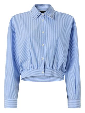 Pinko Gestreepte verfraaide blouse - Blauw