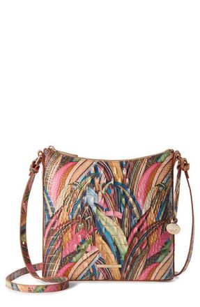Brahmin Katie Croc Embossed Leather Crossbody Bag in Sunleaf at Nordstrom