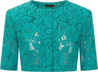 Pinko Green Floral Round Neck Jacket