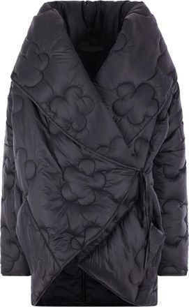 Maria Calderara Cappotto a fiori - Nero