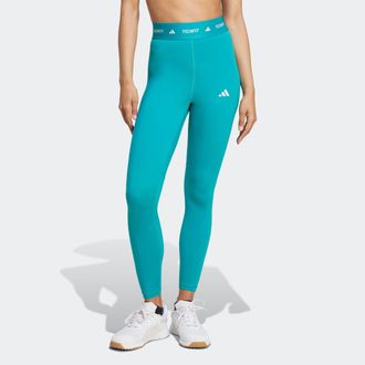 adidas Trainingstights ADIDAS PERFORMANCE TECHFIT 7/8-LEGGINGS, Damen, Gr. L, N-Gr, pure teal, Obermaterial: 73% Polyester, 27% Elasthan, 7/8-L&auml;nge, Hosen Tr