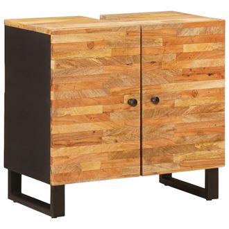 vidaXL Mueble De Lavabo Para Ba&ntilde;o Con Puerta Natural 62 X 33 X 58 Cm Vidaxl