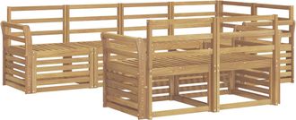 vidaXL Conjunto De Sof&aacute;s De Exterior 7 Uds. Blanco Vidaxl