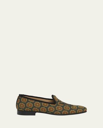 Valentino Garavani Mens Les Alcovettes Jacquard Loafers