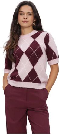Y.A.S Y.a.s - Yasjohi SS Wool Blend Pullover - Dames - Truien - Roze - Maat: L Wol
