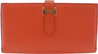 Herm&egrave;s Tweedehands Epsom Bearn Soufflet Portemonnee