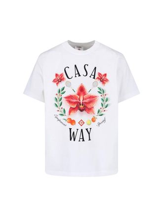 Casablanca White Casa Way Orchid T-Shirt