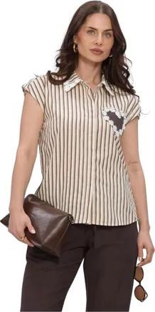 Ydence Ydence, Dames, Blouses & Shirts, Veelkleurig, Maat: S
