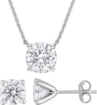 Rina Limor Silver 3.75 Ct. Tw. Created White Moissanite Jewelry Set