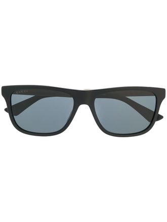 Gucci Occhiali da sole rettangolari - Nero