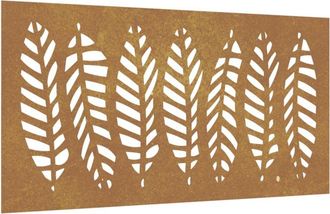 vidaXL Garden Wall Decoration 105x55 cm Corten Steel Leaf Design Vidaxl