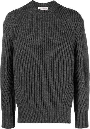 Alexander McQueen Ribbed-Knit Wool Jumper