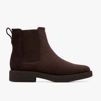 Clarks Nella Top Dark Brown Suede