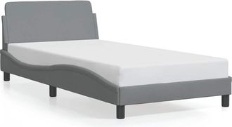 vidaXL Estructura De Cama Dover Tela Gris Claro 100x190 Cm Vidaxl