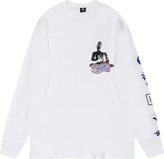 St&uuml;ssy Buddha T-shirt met lange mouwen - Wit