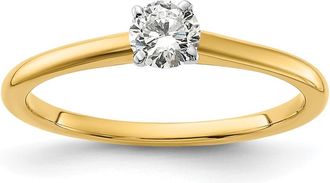 Diamond2Deal 14k Gold Lab Grown Diamond Engagement Ring 0.33Ct Clarity- VS Color- D-E