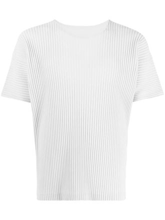 Homme Plissé Issey Miyake Mc May geplooid T-shirt - Grijs