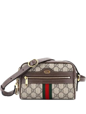 Gucci Ophidia Shoulder Bag GG Coated Canvas Mini crossbody bag - Brown