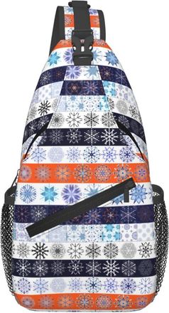 Generic Different Versions Snowflakes Shoulder Bag Anti Theft Chest Bag Adjustable Crossbody Bags For Camping Casual Women