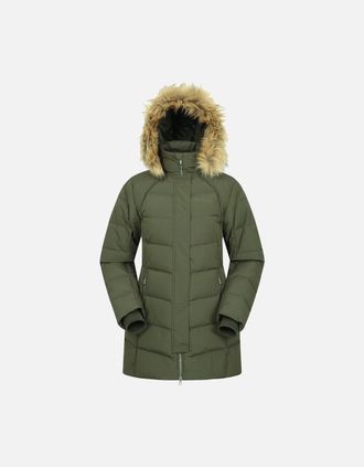 Mountain Warehouse Womens Mountain Warehouse Womens/Ladies Isla II Long Down Jacket - Green - Size: 10