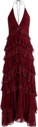 Alice & Olivia Liana V-neck maxi dress - Red