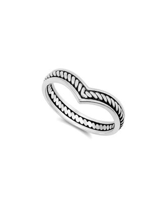 Samuel B. Silver Chevron Ring