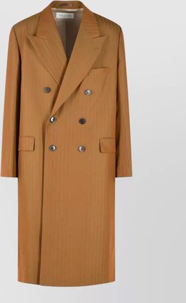Dries Van Noten wool blend double breasted coat
