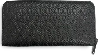 Saint Laurent Black Leather Long Wallet (Bi-Fold) (Pre-Owned)