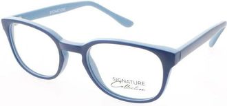 Signature Ladies Blue Rectangular Eyeglass Frames S7001NAVBLU45