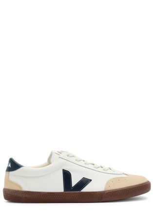 Veja Volley Panelled Leather Sneakers - White - 44 (IT44 / UK10)