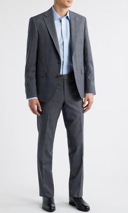 Jack Victor Esprit Plaid Suit in Grey at Nordstrom Rack, Size 36 Regular