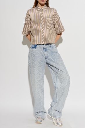 Rag & Bone Striped Shirt, Womens, Beige