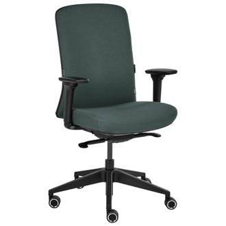 Beliani Silla De Oficina Ergon&oacute;mica Respaldo Ajustable Asiento Deslizante Reposabrazos Ajustables Soporte Lumbar Verde Oscuro Kamilon