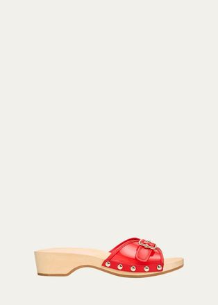 Loeffler Randall 40mm Paulie Studded Leather Clogs