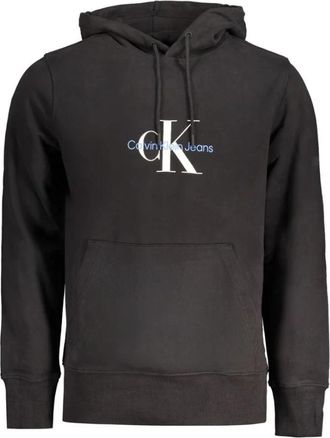 Calvin Klein Zwarte Katoenen Hoodie Sweatshirt met Logo - Heren - Hoodies - Zwart - XL - Katoen - Hoodies & sweatvesten