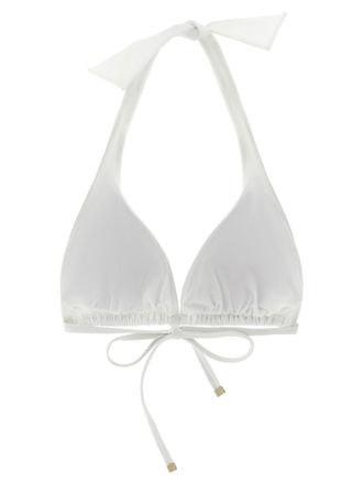 Dolce & Gabbana Triangle with Removable Padding Bikini Top - White