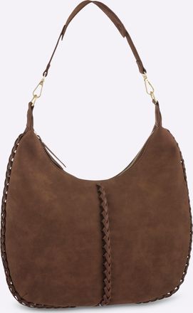 Heine Umh&auml;ngetasche HEINE, Damen, Gr. B/H/T: 40cm x 30cm x 5cm, rotbraun, Metall, Viskosemischung, unifarben, Taschen Umh&auml;ngetasche