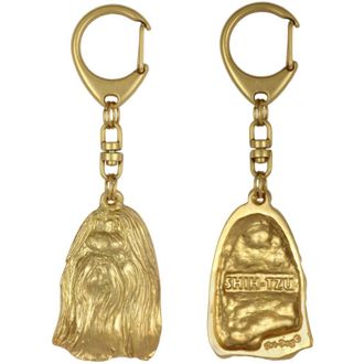 OEM Shih Tzu, Shi Tsu, Shi-tzu, Szi-cu, Szitzu: Llavero De Perro Chapado En Oro En Una Caja De Regalo, Decoraci&oacute;n De Bolso, Accesorio De Lujo De Art-dog